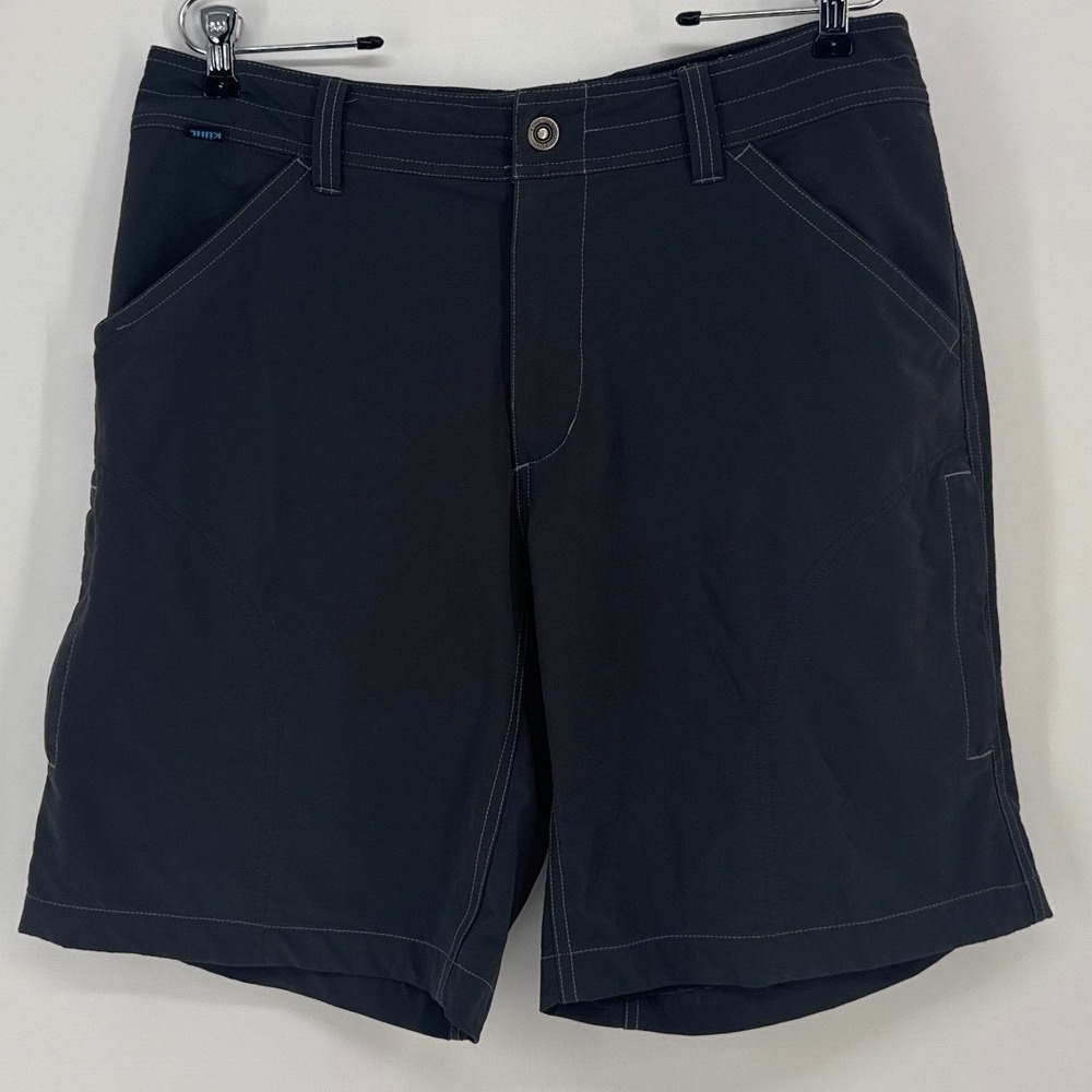 Kuhl Renegade Mens Shorts 34 Gray Nylon Spandex Stretch Hiking Outdoor
